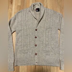 Vintage Robert Bruce shawl collar grandpa heritage academia wool cable cardigan